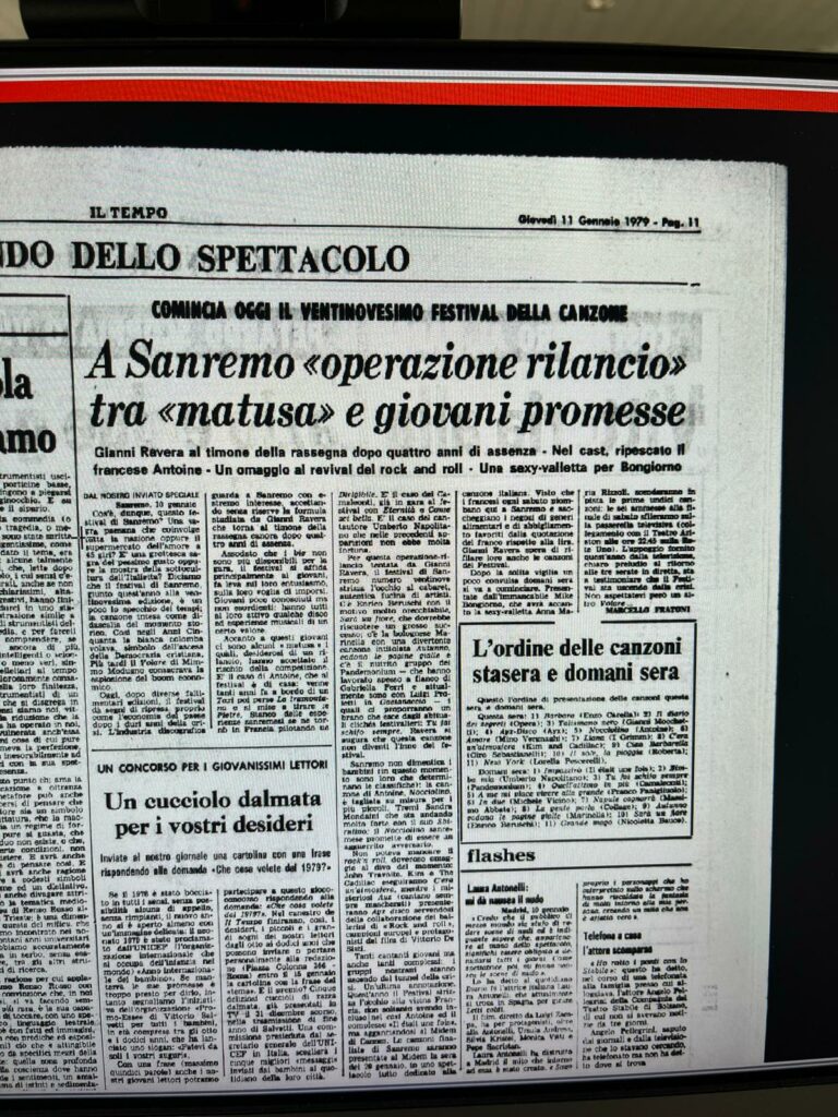 tesi su Sanremo