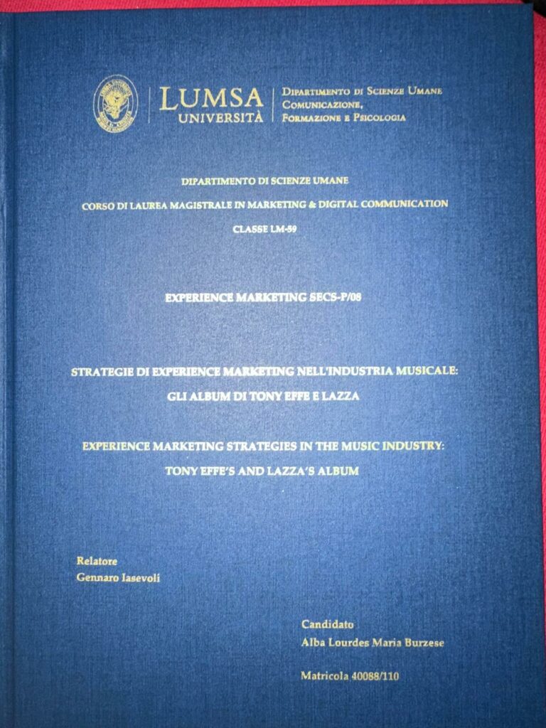 Tesi sul marketing esperienziale - Thesis 4u